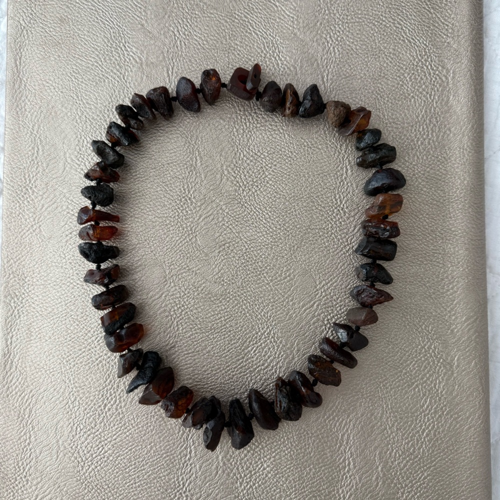 Unpolished Amber Necklace - Picture 8 of 8